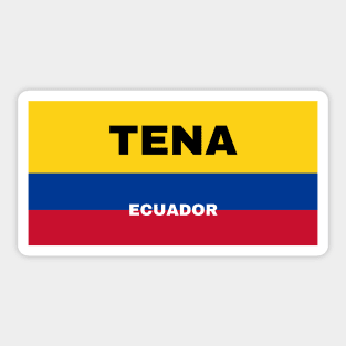 Tena City in Ecuadorian Flag Colors Sticker